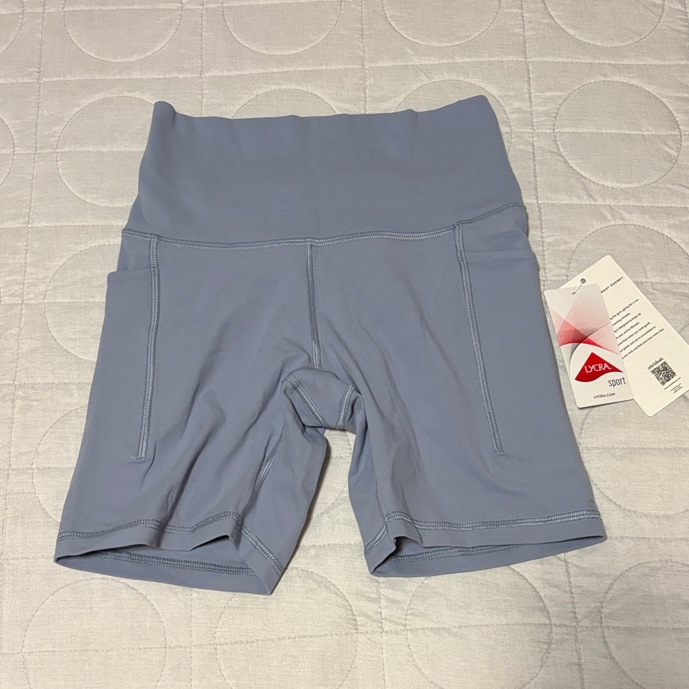 Lycra Women's Light Blue Bike Shorts